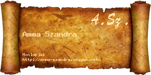 Amma Szandra névjegykártya